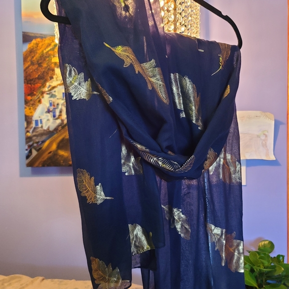 Navy Blue Scarf - Picture 1 of 3